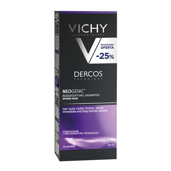 Vichy Dercos Neogenic, szampon przywracający włosom gęstość, 200 ml, -25%