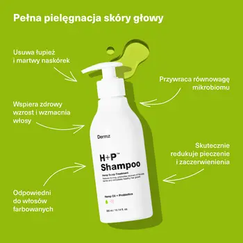 Dermz, H+P Shampoo, oczyszczający szampon dla skóry wrażliwej, 300 ml