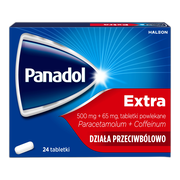 Panadol Extra, 500 mg + 65 mg, tabletki powlekane, 24 szt.