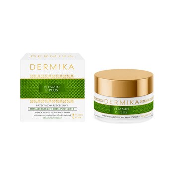 Dermika Vitamina P Plus, hipoalergiczny krem przeciwzmarszczkowy pótłusty, 50 ml
