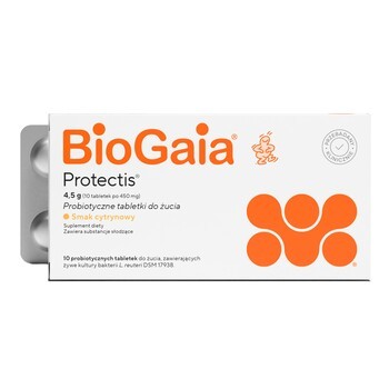 BioGaia, tabletki do żucia, probiotyczne, 10 szt.