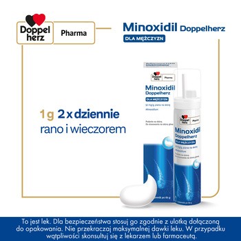 Minoxidil Doppelherz Dla mężczyzn, 50mg/g, piana na skórę, 60g
