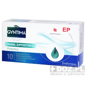 Fytofontana Gyntima, czopki dopochwowe z probiotykiem, 10 szt.
