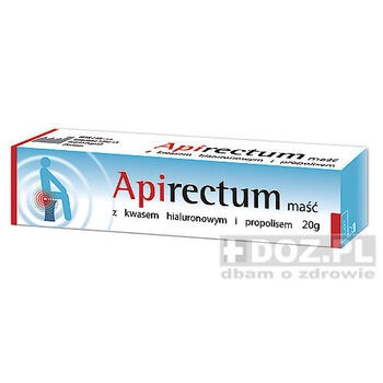 Apirectum, maść z kwasem hialuronowym i propolisem, 20 g