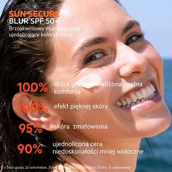 SVR Sun Secure Blur, Ochronny krem optycznie ujednolicający skórę SPF 50+, beige rose, 50 ml