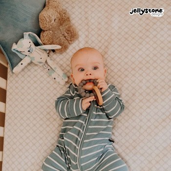 Jellystone Designs, księżycowy gryzak, szary, 1 szt.