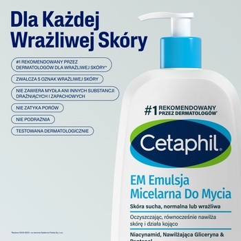 Cetaphil EM, emulsja micelarna do mycia, 1 l