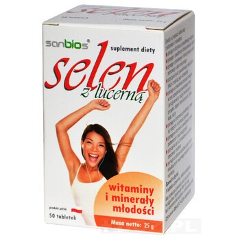 Selen z lucerną, tabletki, 50 szt