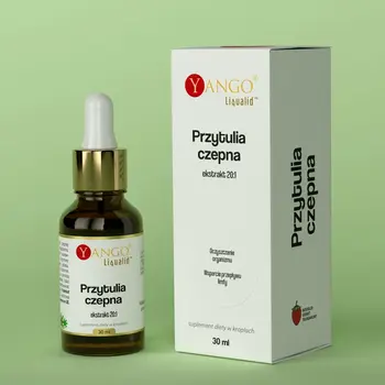 Yango Przytulia czepna, krople, smak truskawkowy, 30 ml