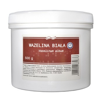 Wazelina biała, maść na skórę, 500 g (Laboratorium Galenowe Olsztyn)