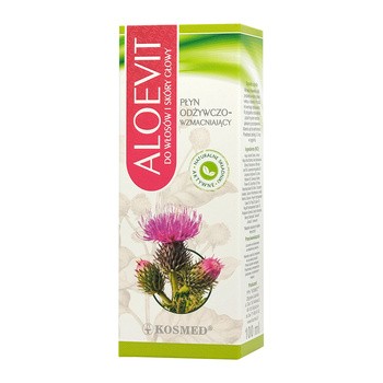 Aloevit, płyn odżywczo-wzmacniający, ziołowa wcierka do włosów i skóry głowy, 100 ml