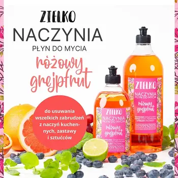Zielko, Płyn do mycia naczyń, różowy grejpfrut, 500 ml