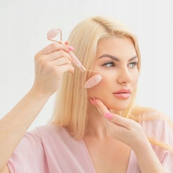 Crystallove, masażer do twarzy z kwarcu różowego, 1 szt.