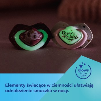 Canpol Babies, smoczek silikonowy symetryczny, light touch, Sleepy Koala, pink, 0-6 m, 2 szt.
