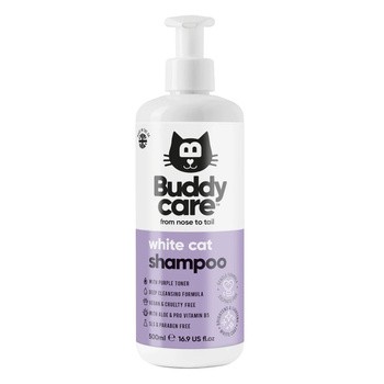 Buddycare, szampon dla kotów, biały kot, 500 ml