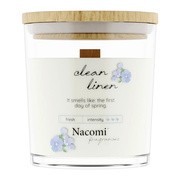 Nacomi Fragrances, clean linen, świeca sojowa, 140 g        