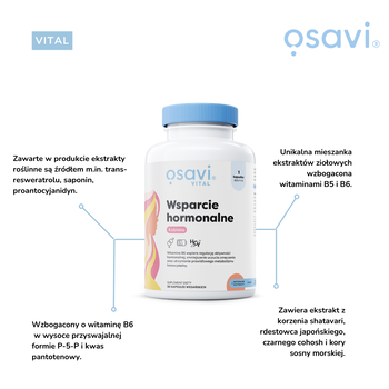 Osavi Wsparcie Hormonalne Kobieta, kapsułki, 90 szt.