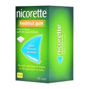 Nicorette FreshFruit Gum, 4 mg, guma do żucia, 105 szt.