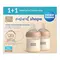 Canpol Babies Natural Shape, butelki ze smoczkiem dwustrefowym, 150 ml, przepływ wolny, 2 szt.