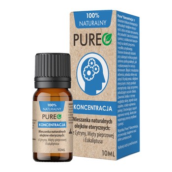 Pureo Koncentracja, mieszanka naturalnych olejków eterycznych, 10 ml