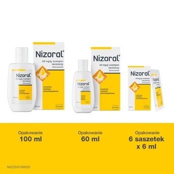 Nizoral, 20 mg/g, szampon leczniczy, 100 ml (butelka)