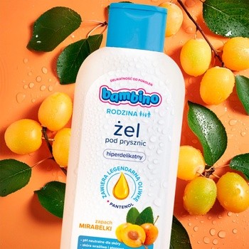 Bambino Rodzina, żel pod prysznic o zapachu mirabelki, 400 ml