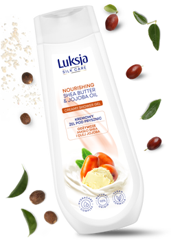 Luksja Silk Care, kremowy żel po prysznic, odżywcze masło shea i olej jojoba, 500 ml