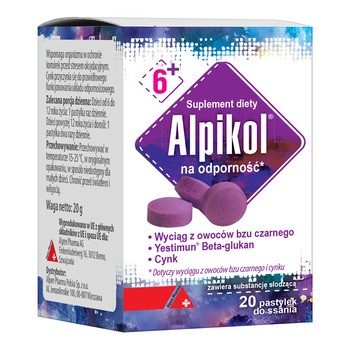 Alpikol, pastylki do ssania, 20 szt.