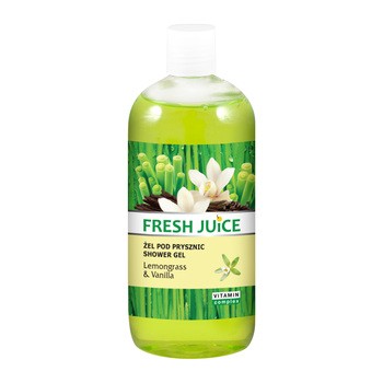 Fresh Juice, żel pod prysznic z trawą cytrynową i wanilią, 500 ml