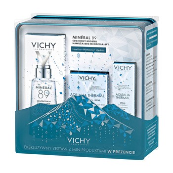 Zestaw Promocyjny Vichy, Mineral 89 50 ml + krem Aqualia, bogaty, 15 ml GRATIS + krem Aqualia, bogaty, 3 ml GRATIS