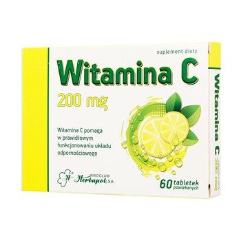 Witamina C 200 mg, tabletki powlekane, 60 szt.