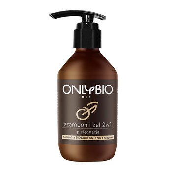 OnlyBio Men, szampon i żel 2w1 dla mężczyzn, pielęgnacja, olej z sezamu, 250 ml