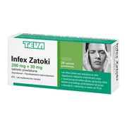 Infex Zatoki, 200 mg + 30 mg, tabletki powlekane, 24 szt.