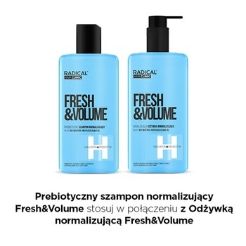 Radical Hair Clinic Fresh&Volume, prebiotyczny szampon normalizujący, 300 ml