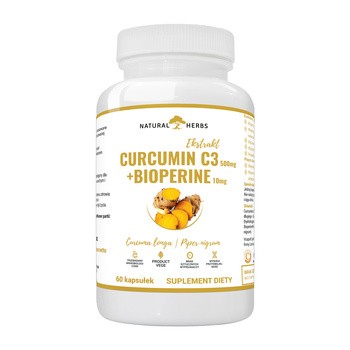 Curcumin C3 500 mg + Bioperine 10 mg, kapsułki, 60 szt.