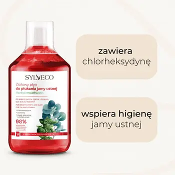 Sylveco, ziołowy płyn do płukania jamy ustnej z chlorheksydyną, 500 ml