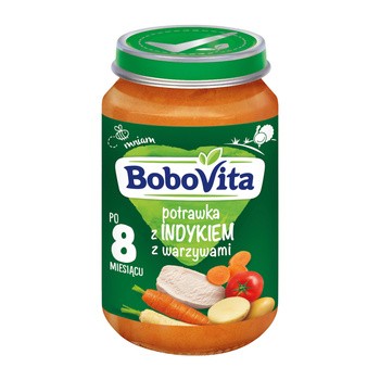 BoboVita, potrawka z indykiem z warzywami, 8 m+, 190 g