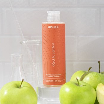Hisher, kolagenowy szampon do włosów, wygładzający, 250 ml