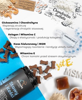 Rogers Labs Stawy i Kości, przysmaki dla psa, 180 g