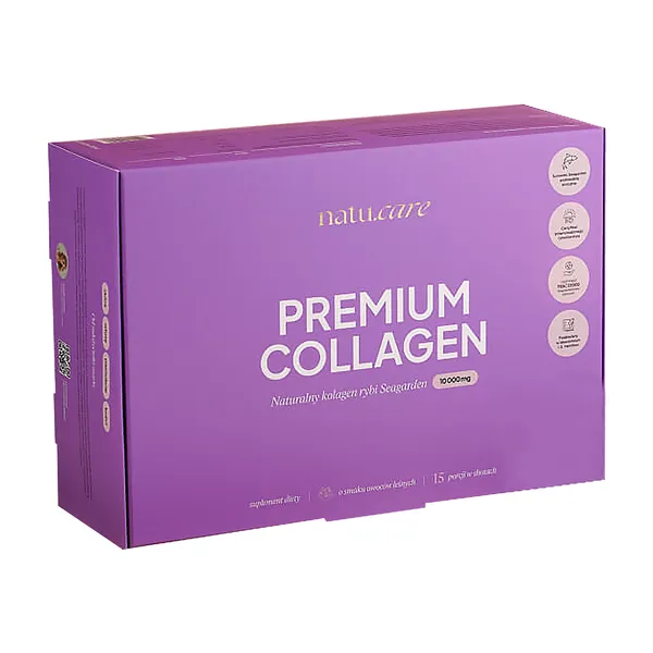 Рыбий коллаген Natu.Care Premium Collagen 10000 мг, для кожи, волос и ногтей, лесные ягоды, 15 шотов по 30 мл
