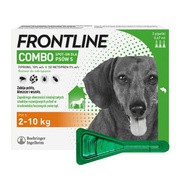 Frontline Combo Spot-on S Pies 2-10 kg, ochrona przeciw pchłom i kleszczom, krople w pipetach, 0,67 ml x 3 szt. https://azcdn.doz.pl/image/d/product/c514a112-scale-180x180.png