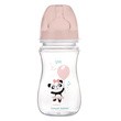 Canpol Easy Start Toys, butelka szerokootworowa, antykolkowa, różowa, 240 ml