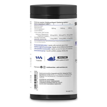 Skill Nutrition Magnesium Citrate + B6, kapsułki, 180 szt.