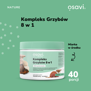 Osavi Kompleks Grzybów 8 w 1, proszek, 200 g