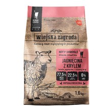 Wiejska Zagroda Jagnięcina z krylem, karma sucha dla kota, 1,6 kg