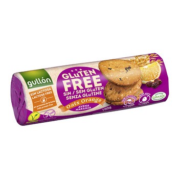 Gullon, ciasteczka bezglutenowe z owsem i pomarańczami, 180 g