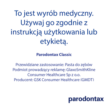 Parodontax Classic, pasta do zębów, 75 ml