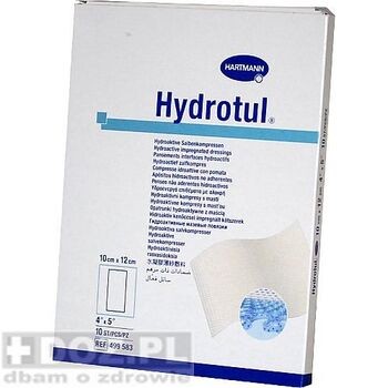Hydrotul, opatrunek hydroaktywny z maścią, 10 x 12 cm, 10 szt