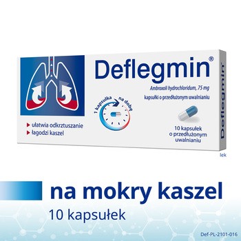 Deflegmin, 75 mg, kapsułki o przedłużonym uwalnianiu, 10 szt.