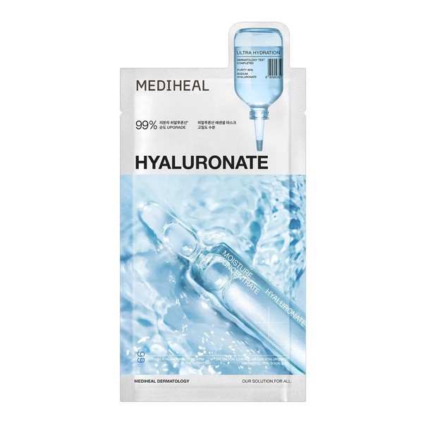 Mediheal Mediheal Hyaluronate Essential Mask, intensywnie nawilżająca maska w płachcie z kwasem hialuronowym, 24 ml — Składniki i ocena